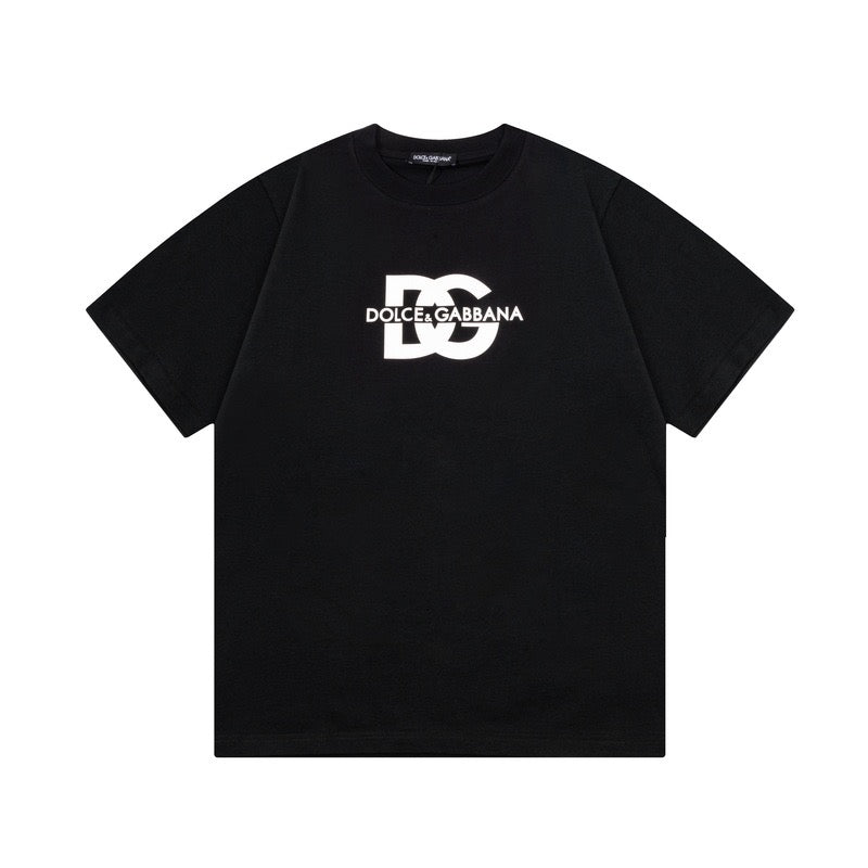 DOLCE&GABBANA DG Logo Print Pure Cotton T-Shirt – Black & White | S–XXL