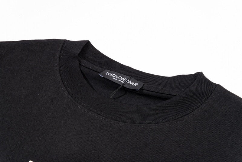 DOLCE&GABBANA DG Logo Print Pure Cotton T-Shirt – Black & White | S–XXL