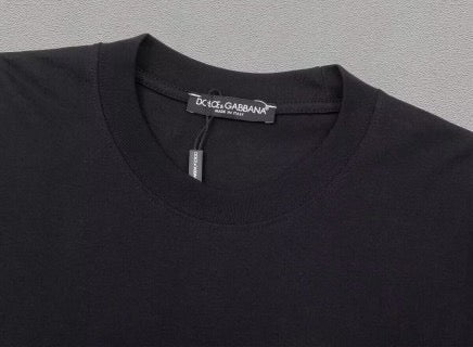 DOLCE&GABBANA DG Logo Print Pure Cotton T-Shirt – Black & White | S–XXL