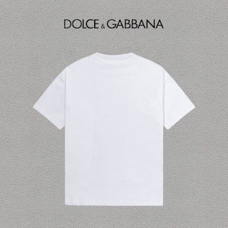 DOLCE&GABBANA DG Logo Print Pure Cotton T-Shirt – Black & White | S–XXL
