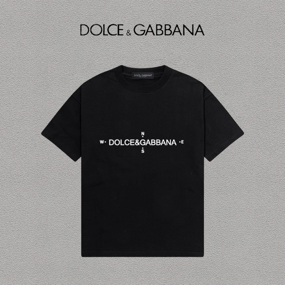 DOLCE&GABBANA DG Logo Print Pure Cotton T-Shirt – Black & White | S–XXL