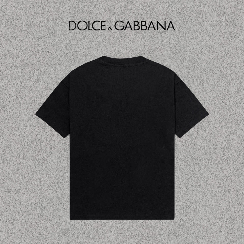 DOLCE&GABBANA DG Logo Print Pure Cotton T-Shirt – Black & White | S–XXL