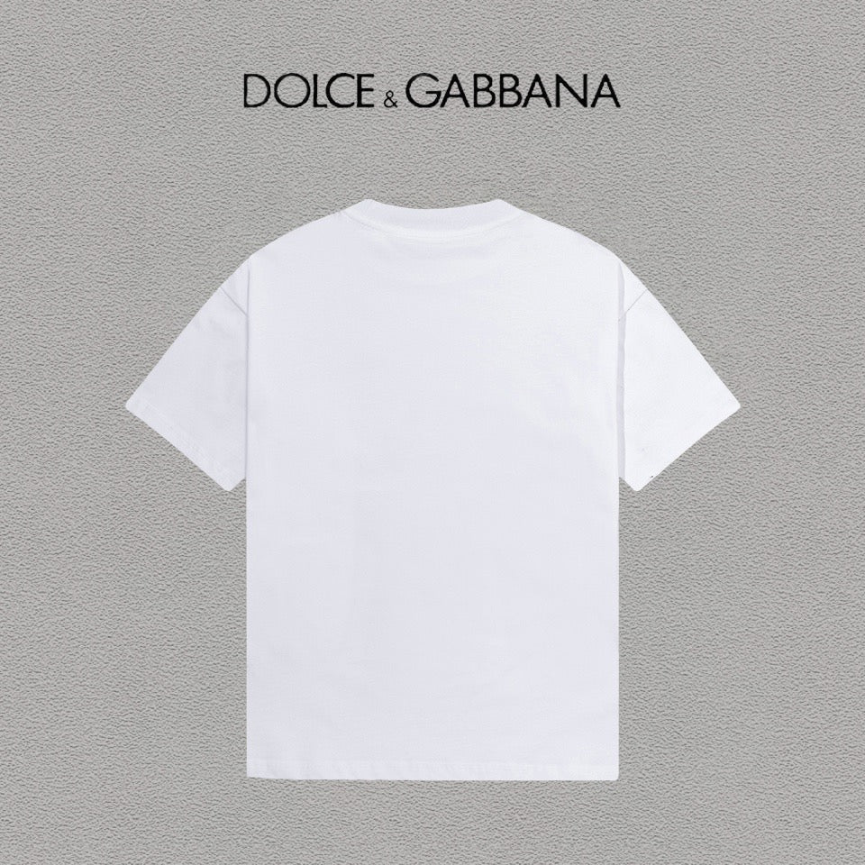 DOLCE&GABBANA DG Logo Print Pure Cotton T-Shirt – Black & White | S–XXL