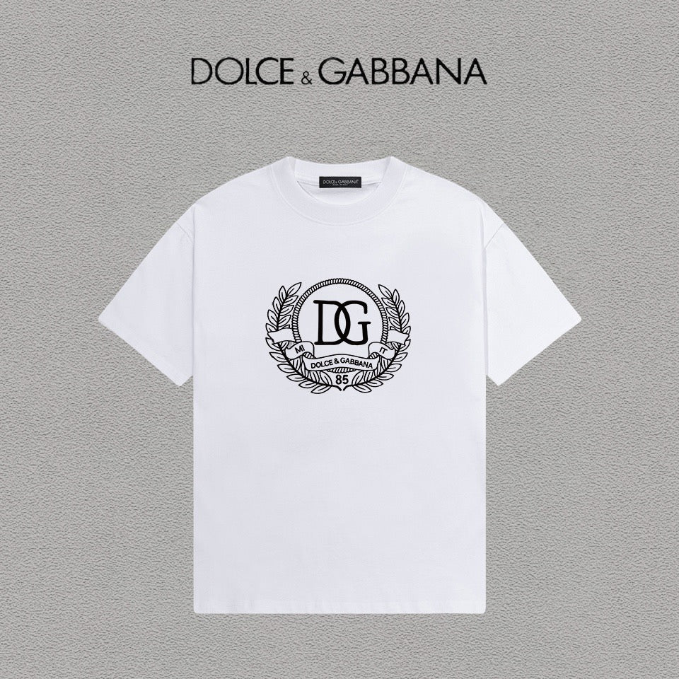 DOLCE&GABBANA DG Logo Print Pure Cotton T-Shirt – Black & White | S–XXL