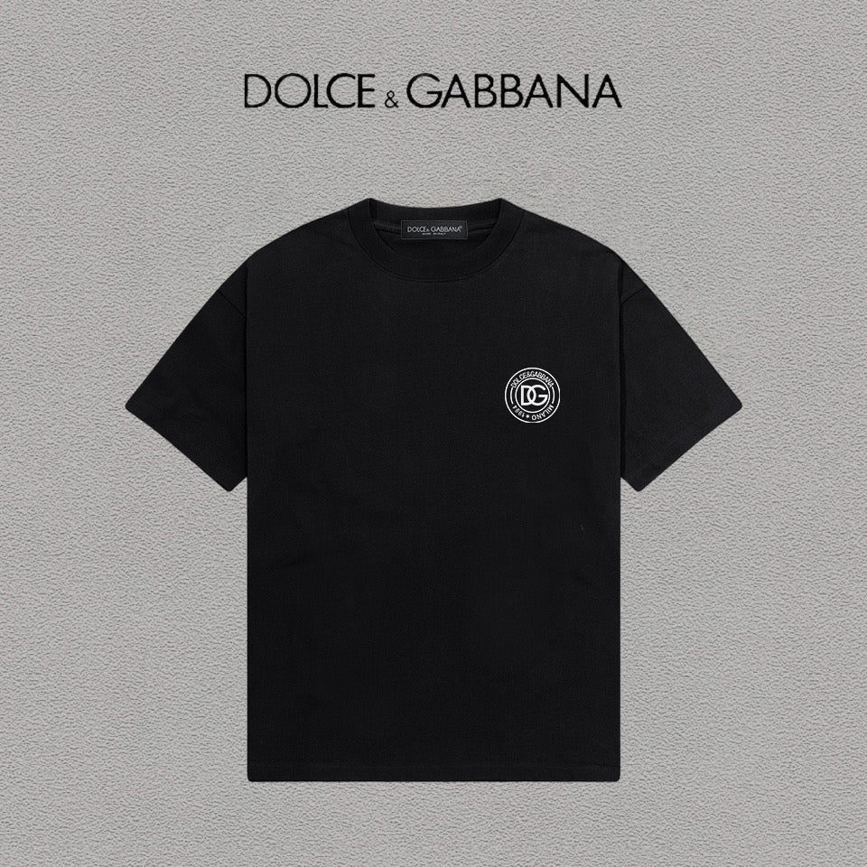 DOLCE&GABBANA DG Logo Print Pure Cotton T-Shirt – Black & White | S–XXL