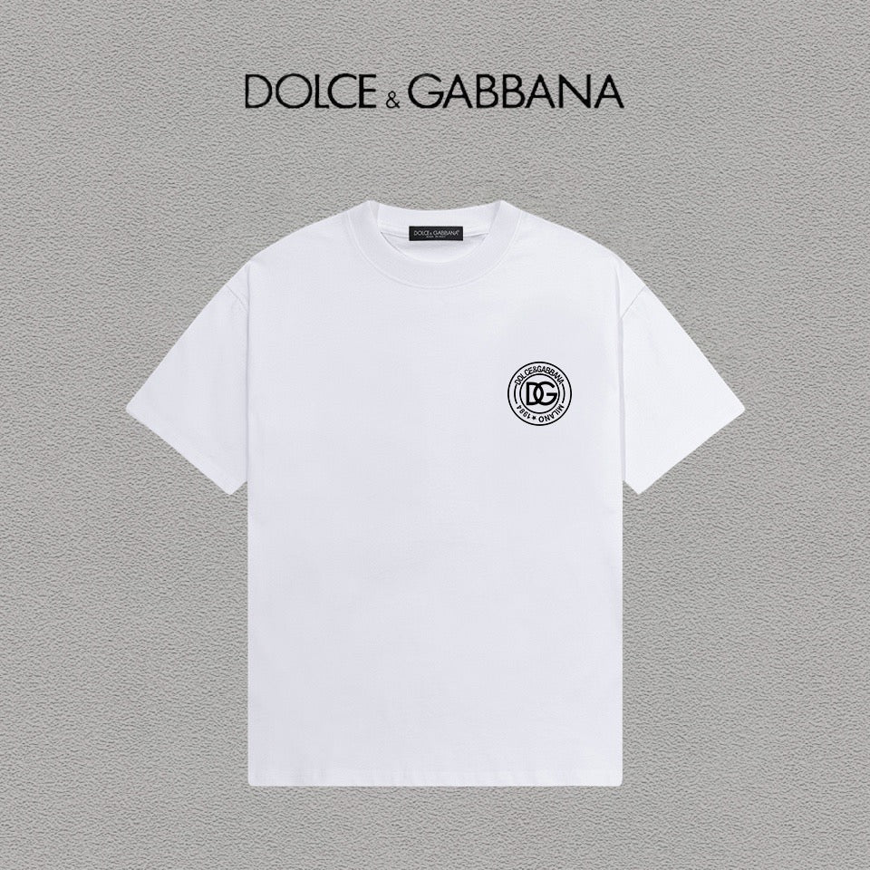 DOLCE&GABBANA DG Logo Print Pure Cotton T-Shirt – Black & White | S–XXL