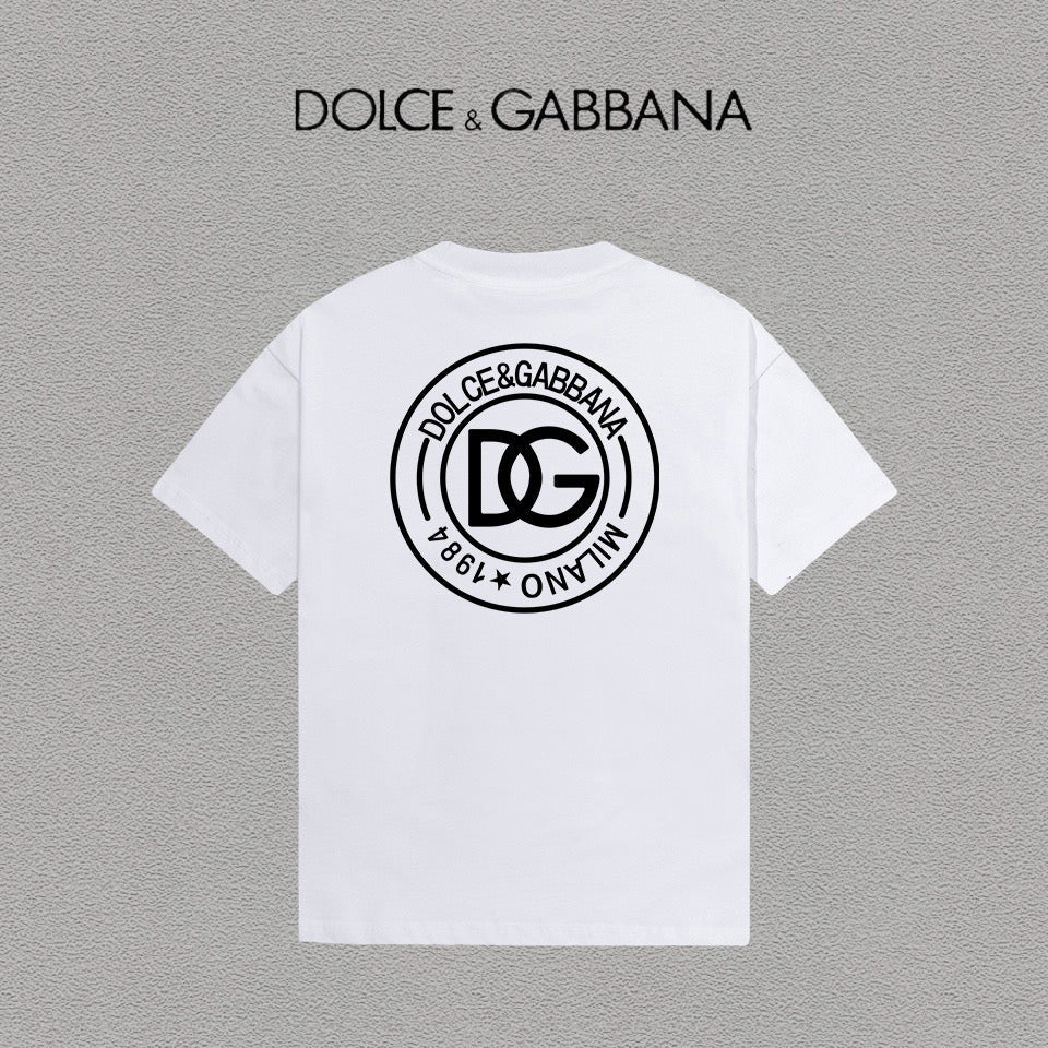DOLCE&GABBANA DG Logo Print Pure Cotton T-Shirt – Black & White | S–XXL
