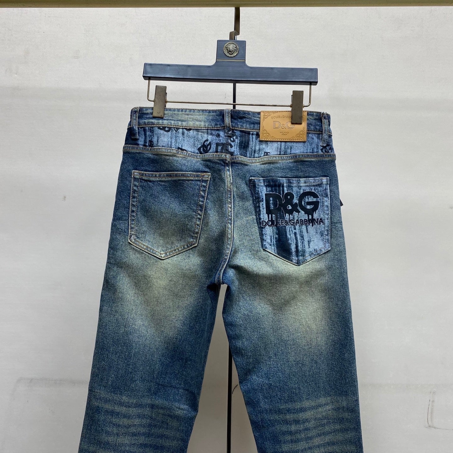 Dolce & Gabbana DG VIBE3 Embroidered Logo Slim Fit Jeans