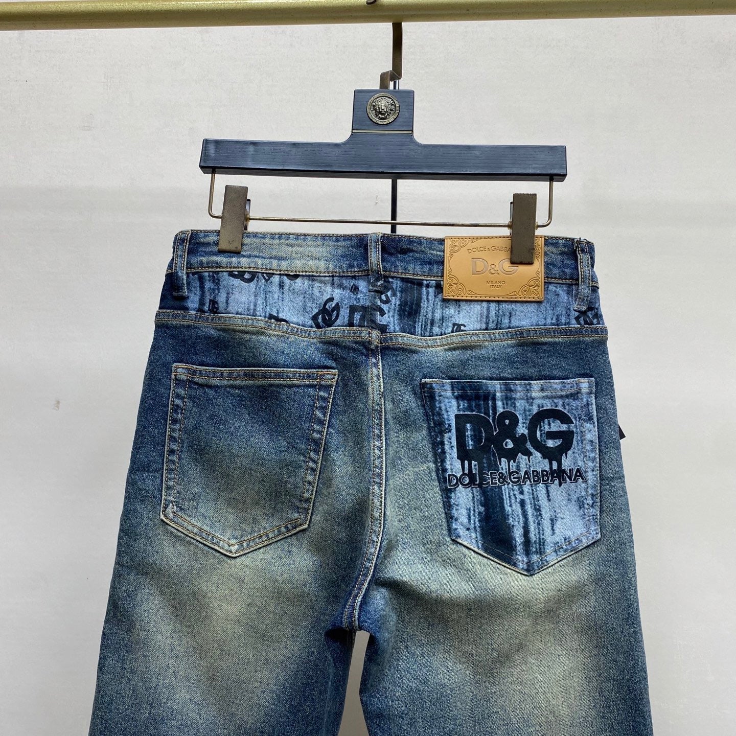 Dolce & Gabbana DG VIBE3 Embroidered Logo Slim Fit Jeans