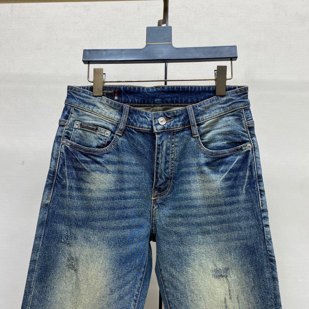 Dolce & Gabbana DG VIBE3 Embroidered Logo Slim Fit Jeans