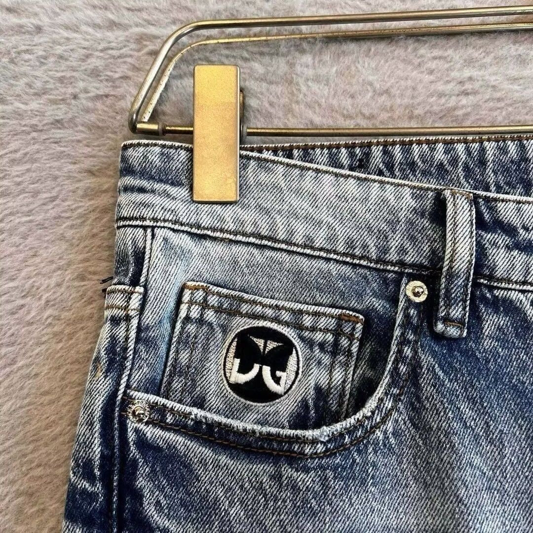 Dolce & Gabbana DG VIBE3 Embroidered Logo Slim Fit Jeans