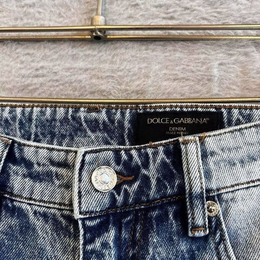 Dolce & Gabbana DG VIBE3 Embroidered Logo Slim Fit Jeans