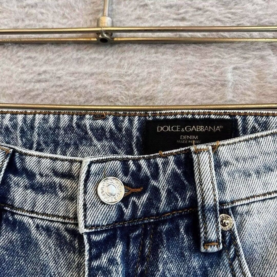 Dolce & Gabbana DG VIBE3 Embroidered Logo Slim Fit Jeans