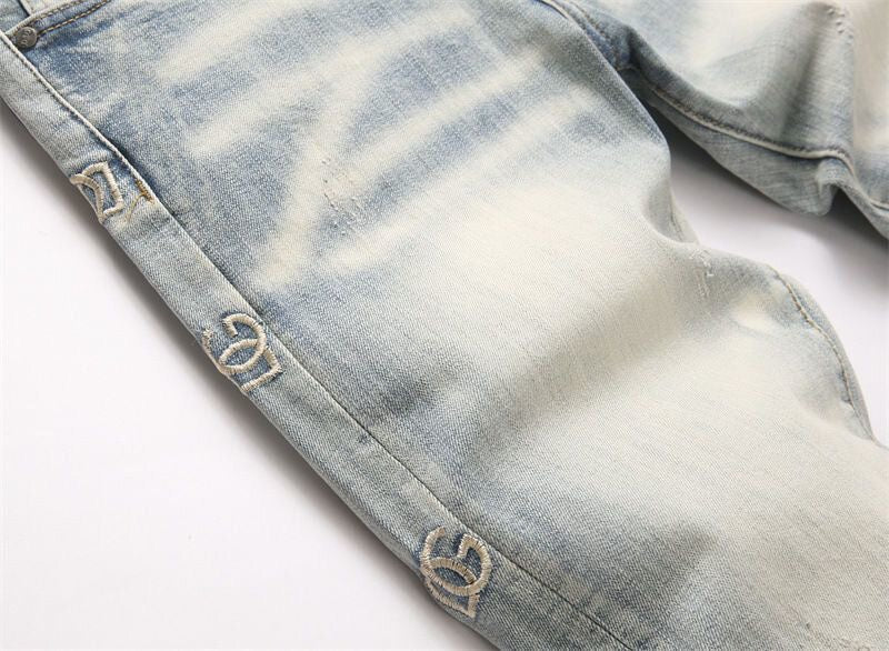 Dolce & Gabbana DG VIBE3 Embroidered Logo Slim Fit Jeans