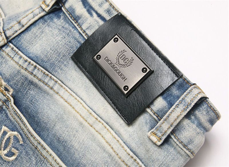 Dolce & Gabbana DG VIBE3 Embroidered Logo Slim Fit Jeans