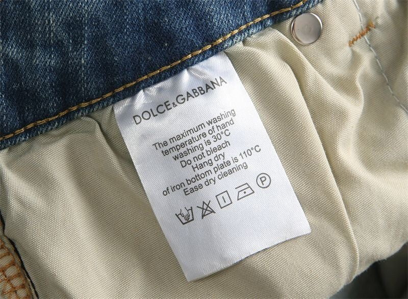 Dolce & Gabbana DG VIBE3 Embroidered Logo Slim Fit Jeans
