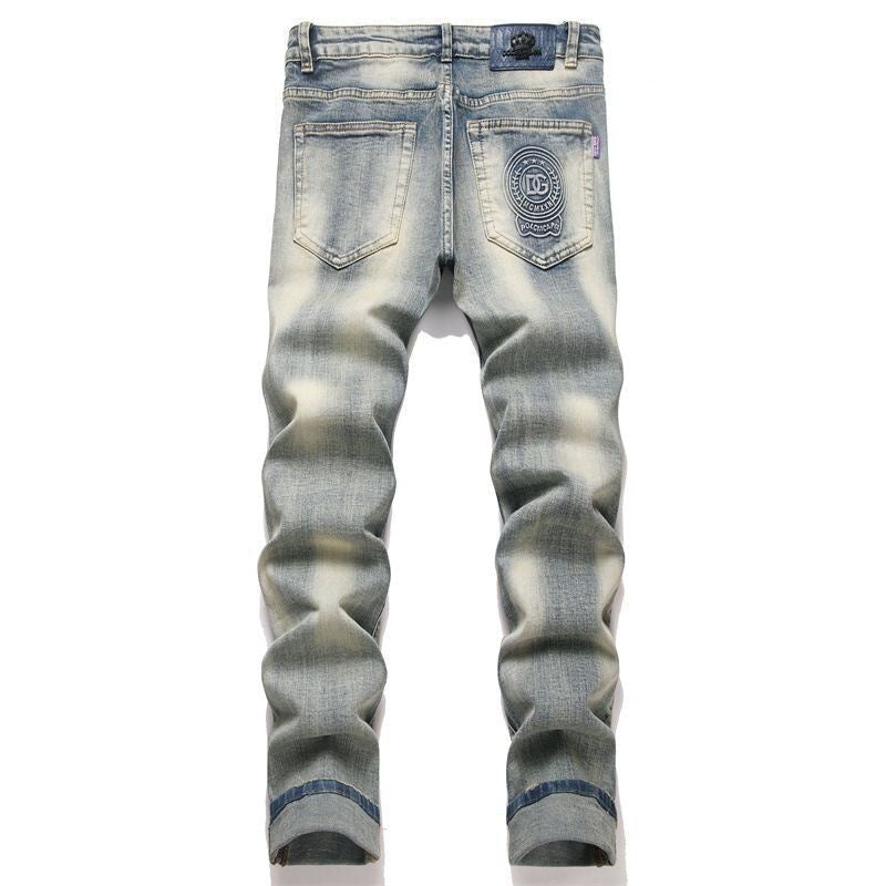 Dolce & Gabbana DG VIBE3 Embroidered Logo Slim Fit Jeans