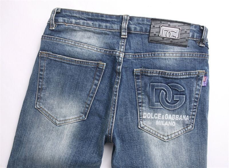 Dolce & Gabbana DG VIBE3 Embroidered Logo Slim Fit Jeans