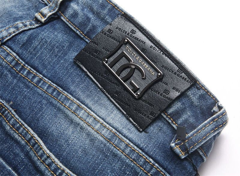 Dolce & Gabbana DG VIBE3 Embroidered Logo Slim Fit Jeans