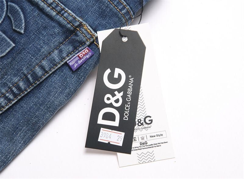 Dolce & Gabbana DG VIBE3 Embroidered Logo Slim Fit Jeans