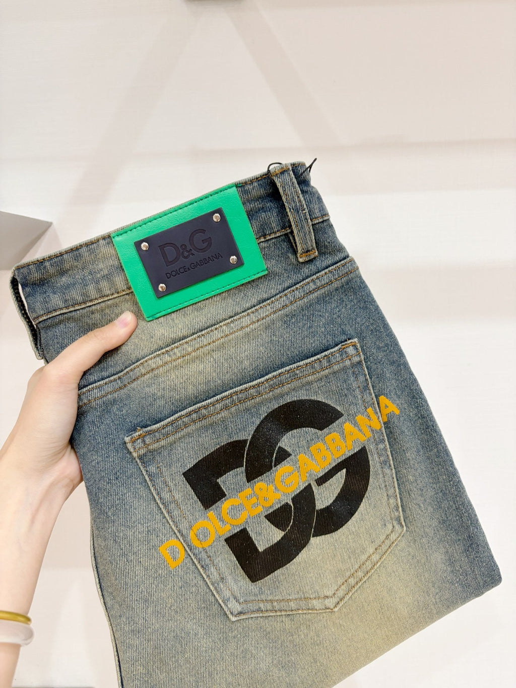 Dolce & Gabbana DG VIBE3 Embroidered Logo Slim Fit Jeans