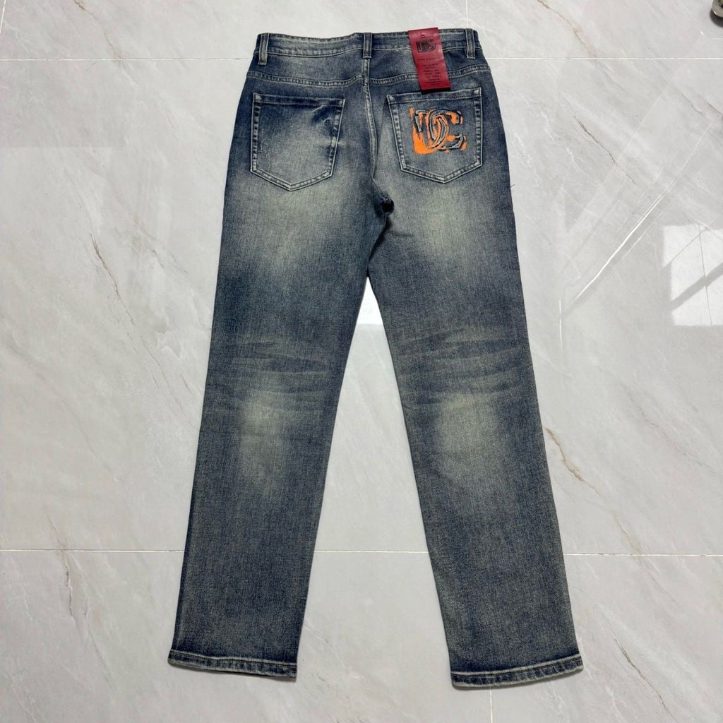 Dolce & Gabbana DG VIBE3 Embroidered Logo Slim Fit Jeans