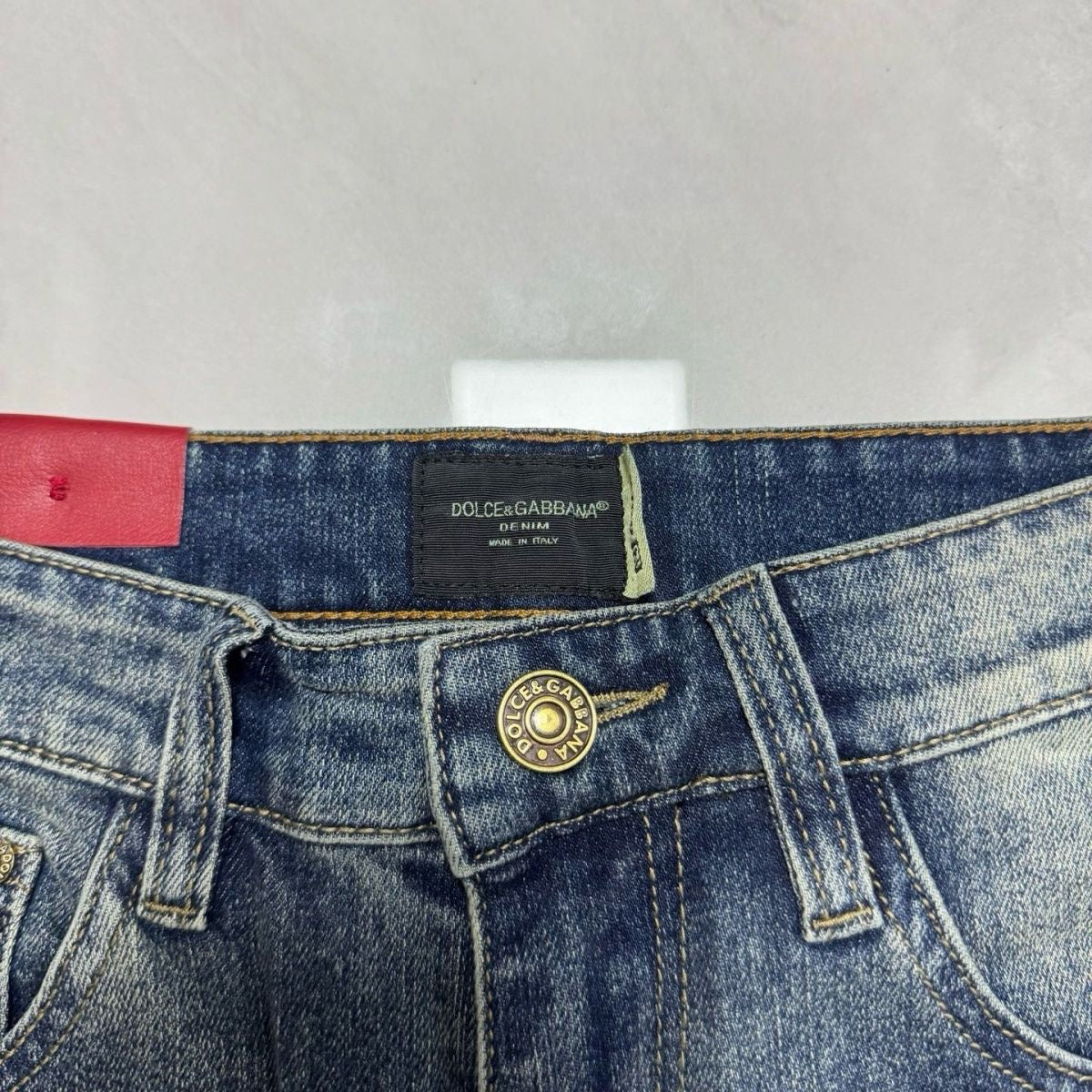 Dolce & Gabbana DG VIBE3 Embroidered Logo Slim Fit Jeans