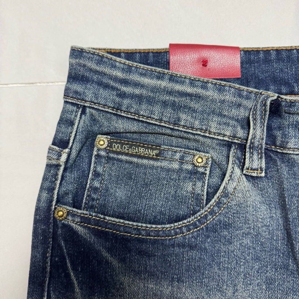 Dolce & Gabbana DG VIBE3 Embroidered Logo Slim Fit Jeans