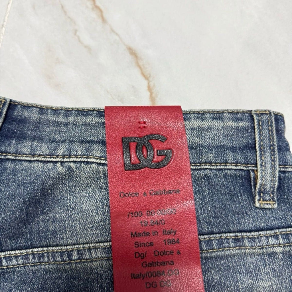 Dolce & Gabbana DG VIBE3 Embroidered Logo Slim Fit Jeans