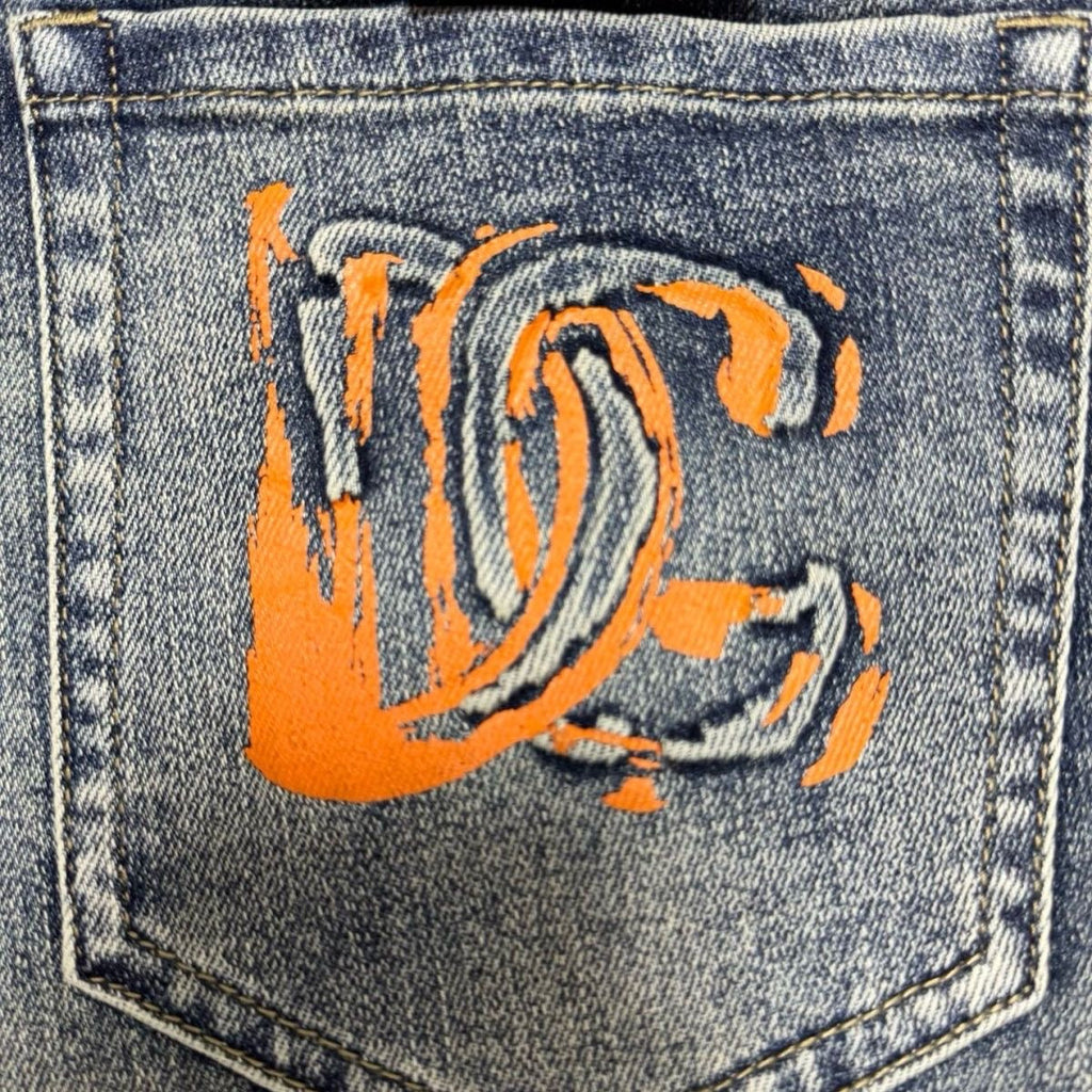 Dolce & Gabbana DG VIBE3 Embroidered Logo Slim Fit Jeans