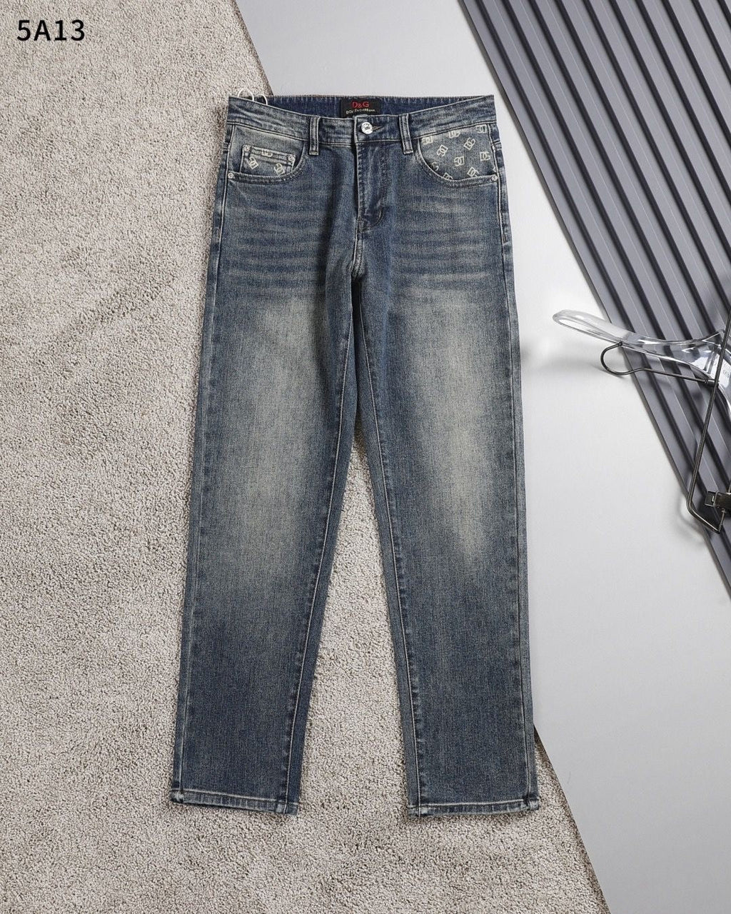 Dolce & Gabbana DG VIBE3 Embroidered Logo Slim Fit Jeans
