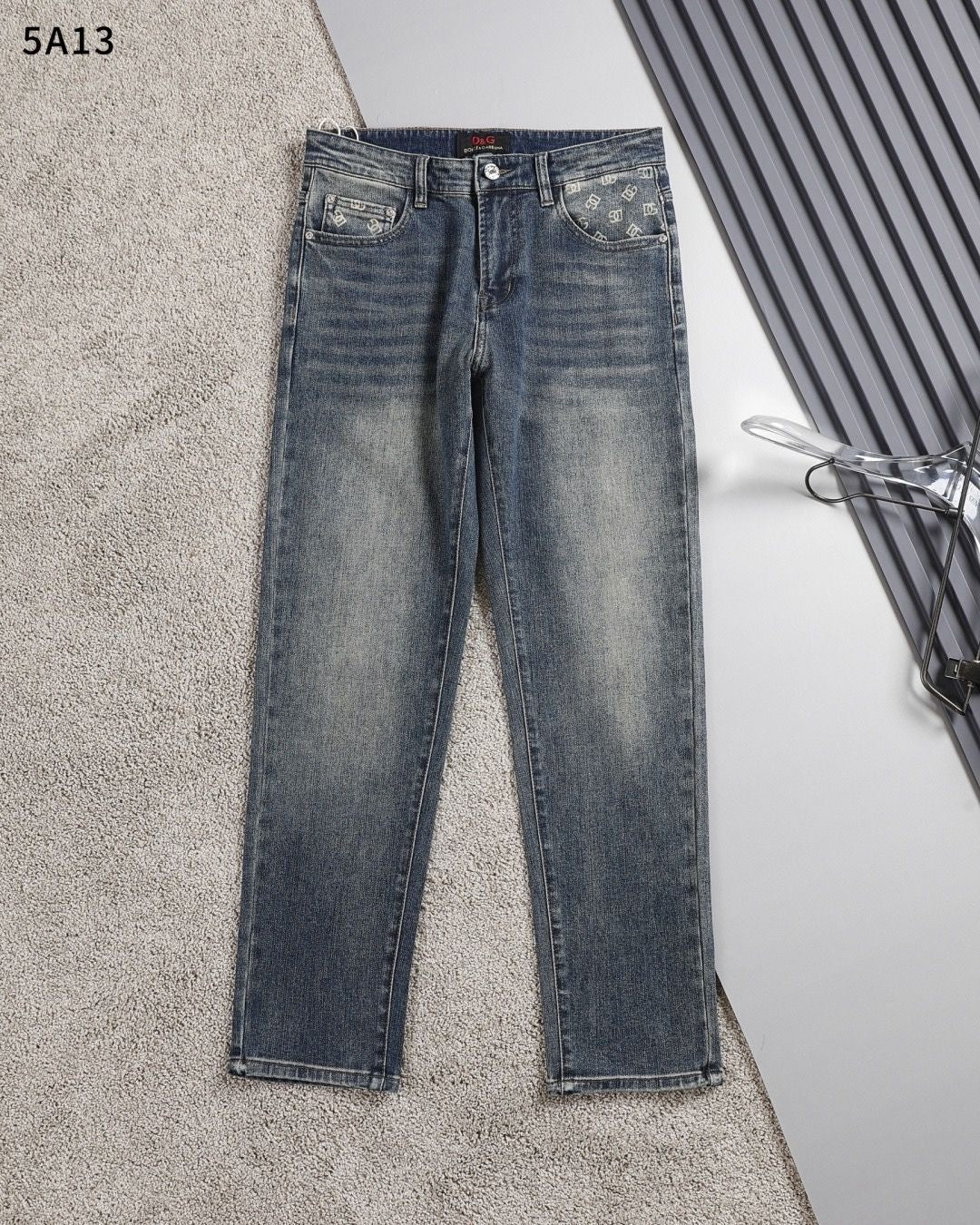 Dolce & Gabbana DG VIBE3 Embroidered Logo Slim Fit Jeans