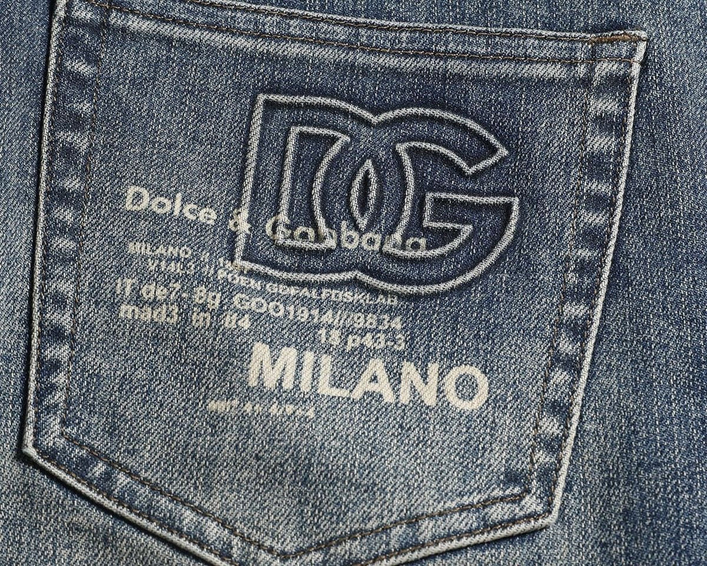 Dolce & Gabbana DG VIBE3 Embroidered Logo Slim Fit Jeans