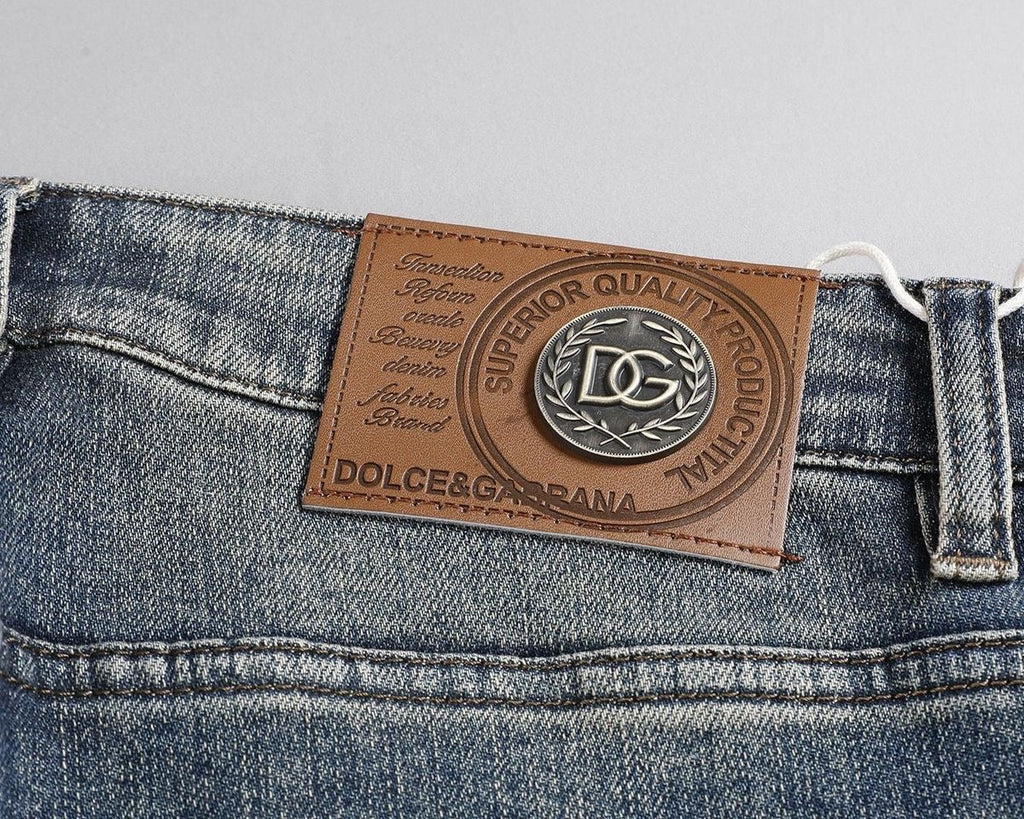Dolce & Gabbana DG VIBE3 Embroidered Logo Slim Fit Jeans