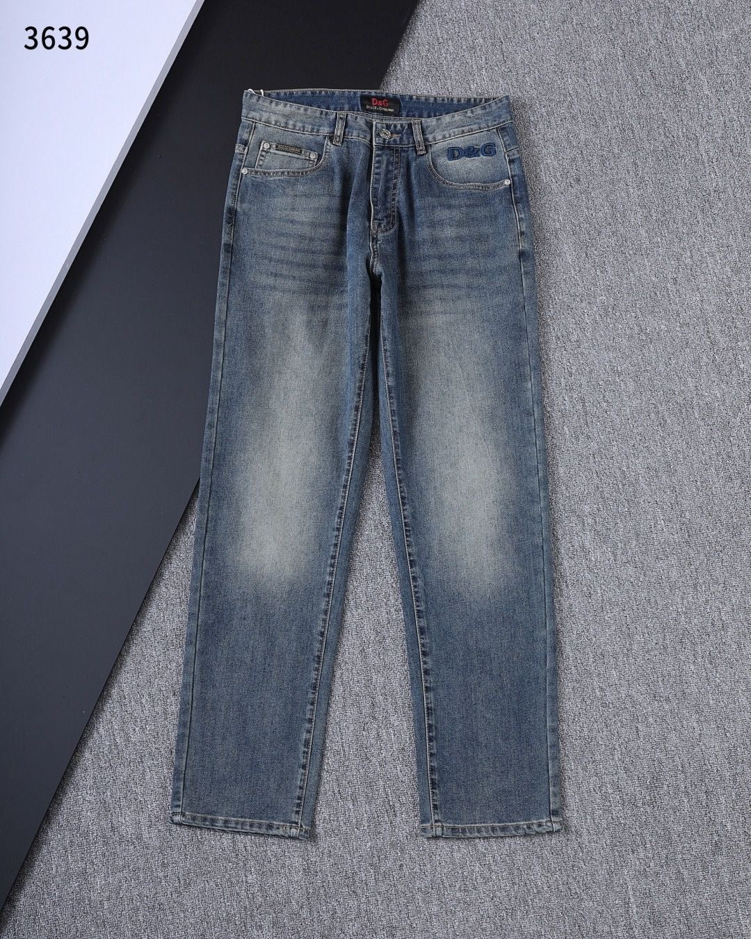 Dolce & Gabbana DG VIBE3 Embroidered Logo Slim Fit Jeans