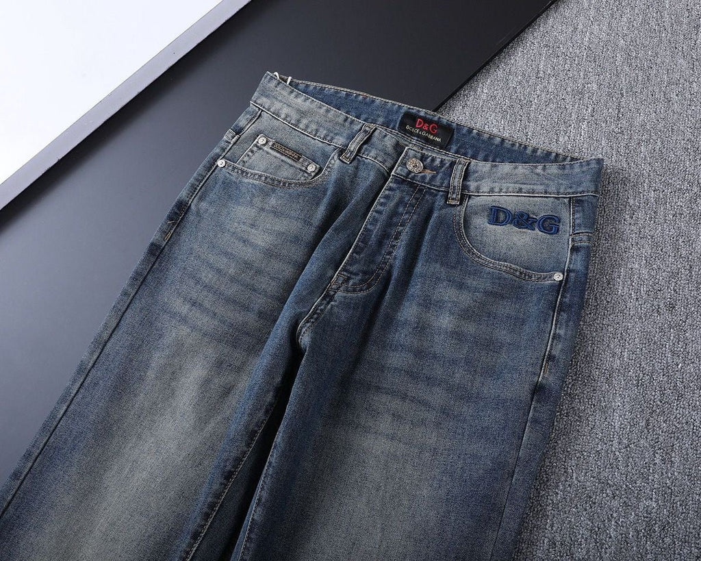Dolce & Gabbana DG VIBE3 Embroidered Logo Slim Fit Jeans