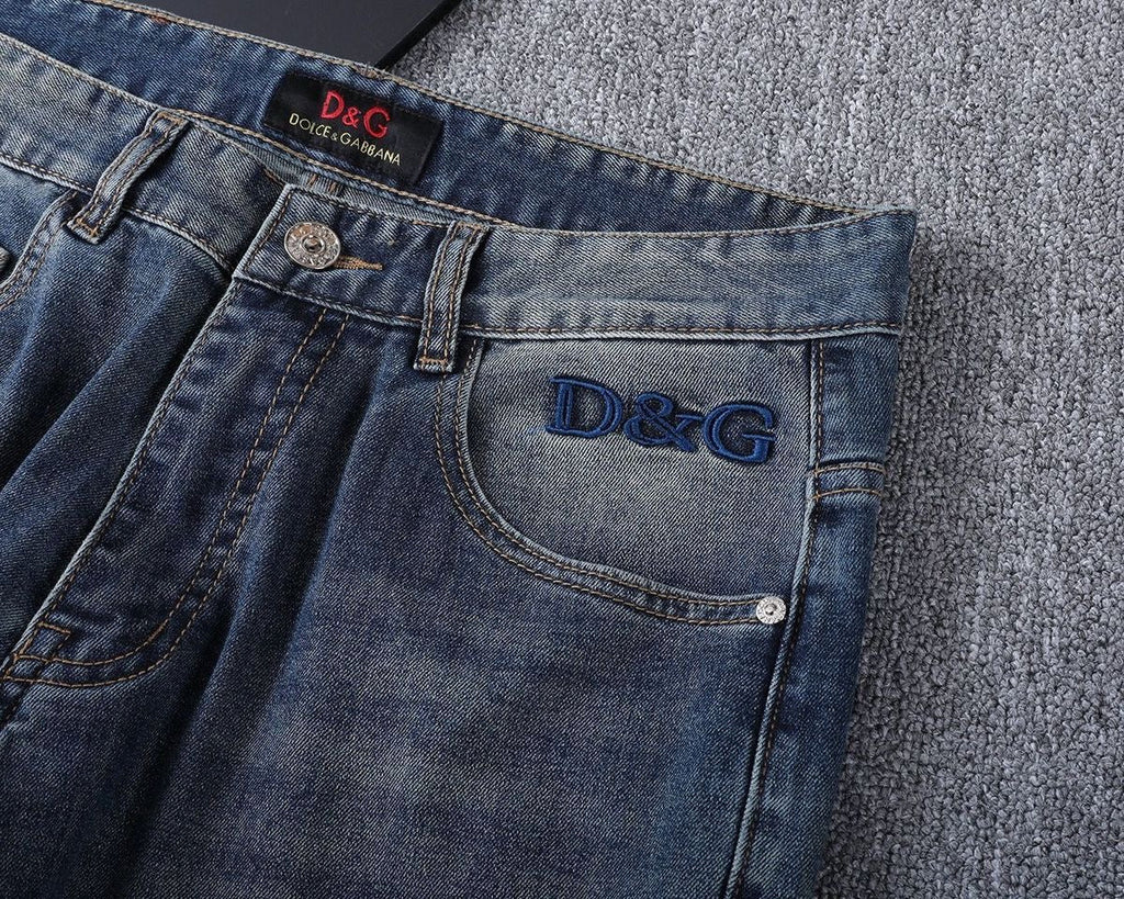 Dolce & Gabbana DG VIBE3 Embroidered Logo Slim Fit Jeans