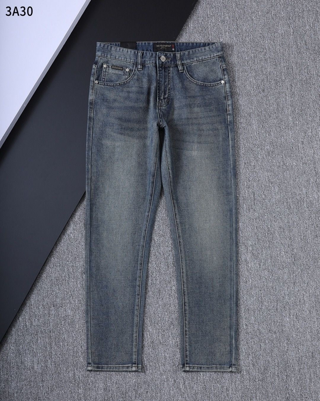 Dolce & Gabbana DG VIBE3 Embroidered Logo Slim Fit Jeans