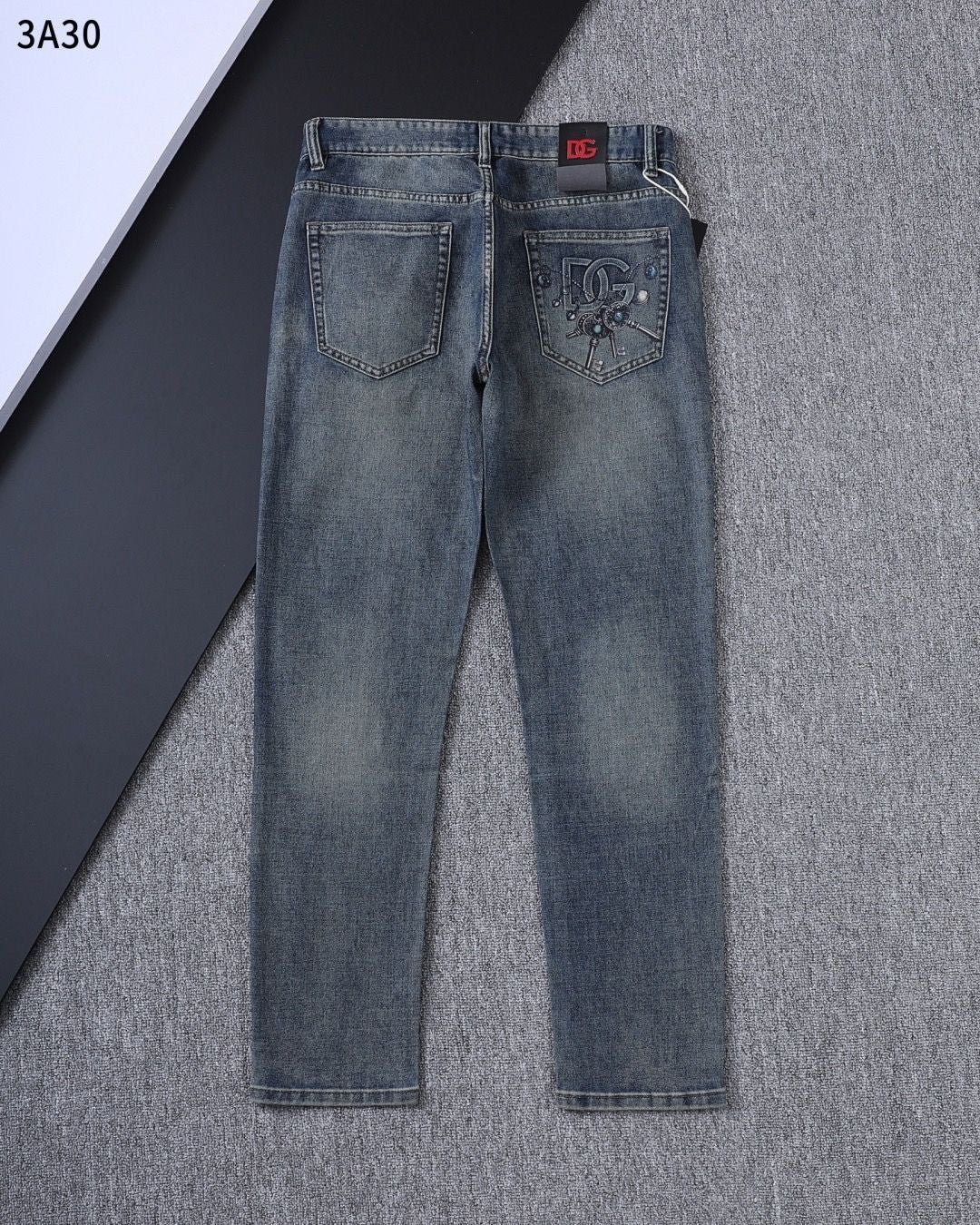 Dolce & Gabbana DG VIBE3 Embroidered Logo Slim Fit Jeans