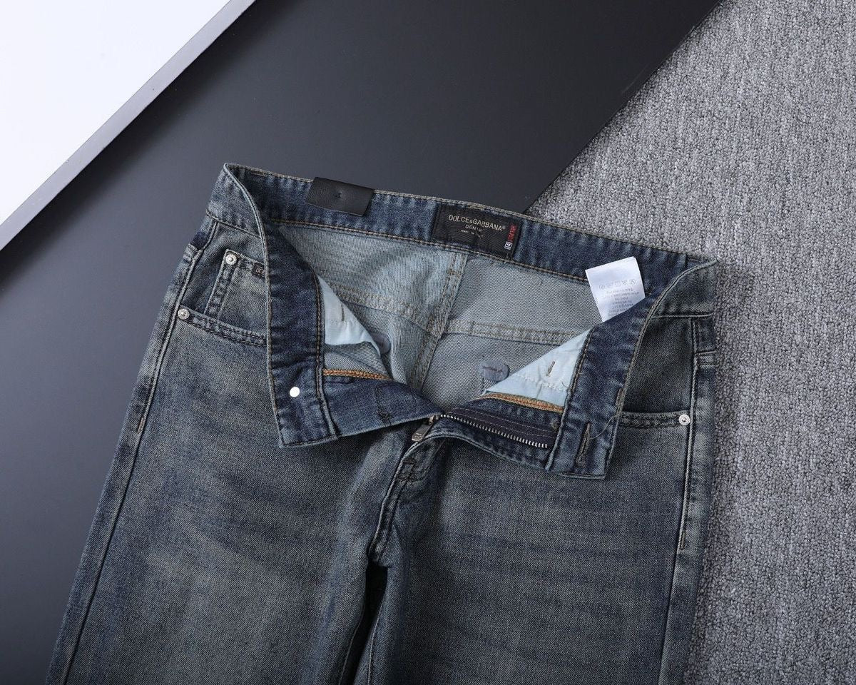 Dolce & Gabbana DG VIBE3 Embroidered Logo Slim Fit Jeans