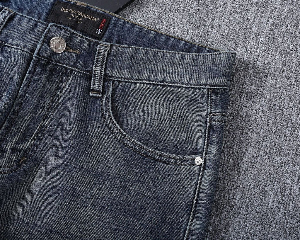 Dolce & Gabbana DG VIBE3 Embroidered Logo Slim Fit Jeans