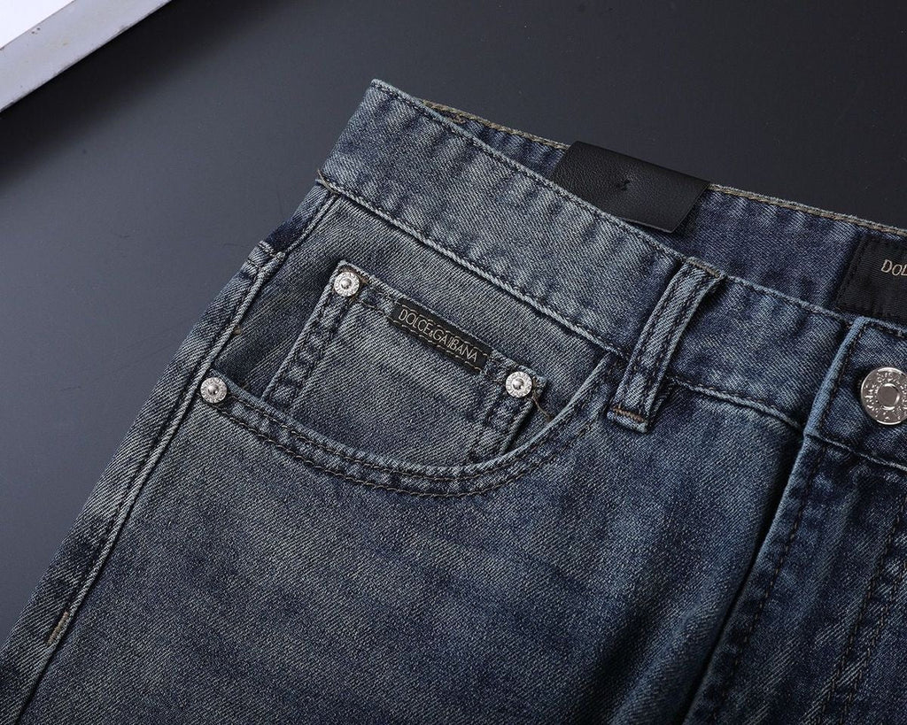 Dolce & Gabbana DG VIBE3 Embroidered Logo Slim Fit Jeans