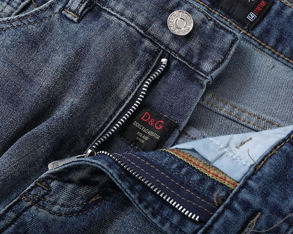 Dolce & Gabbana DG VIBE3 Embroidered Logo Slim Fit Jeans