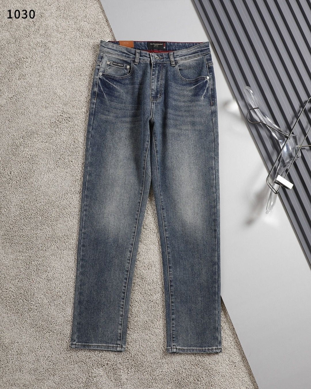 Dolce & Gabbana DG VIBE3 Embroidered Logo Slim Fit Jeans