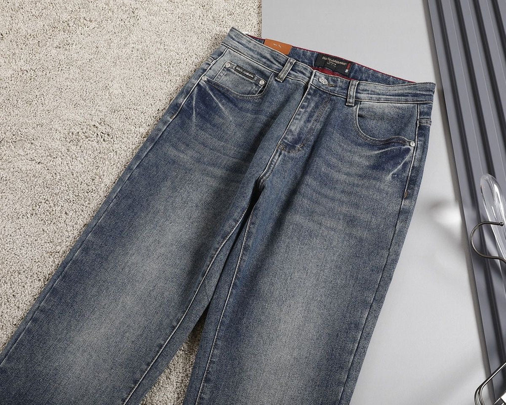 Dolce & Gabbana DG VIBE3 Embroidered Logo Slim Fit Jeans