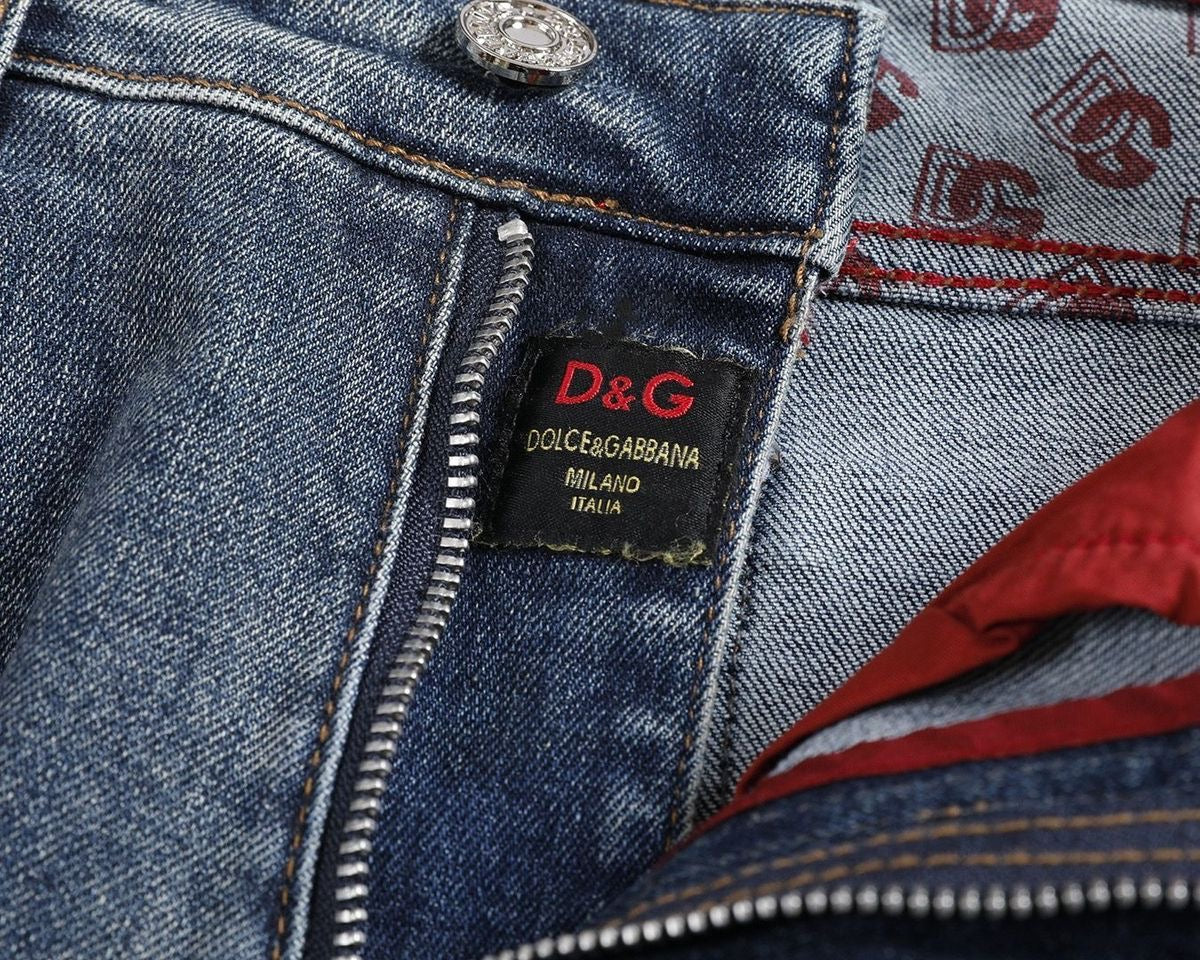 Dolce & Gabbana DG VIBE3 Embroidered Logo Slim Fit Jeans