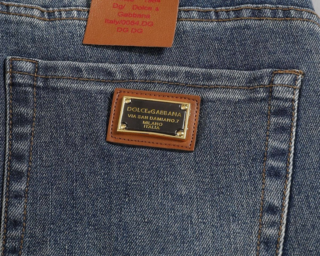 Dolce & Gabbana DG VIBE3 Embroidered Logo Slim Fit Jeans