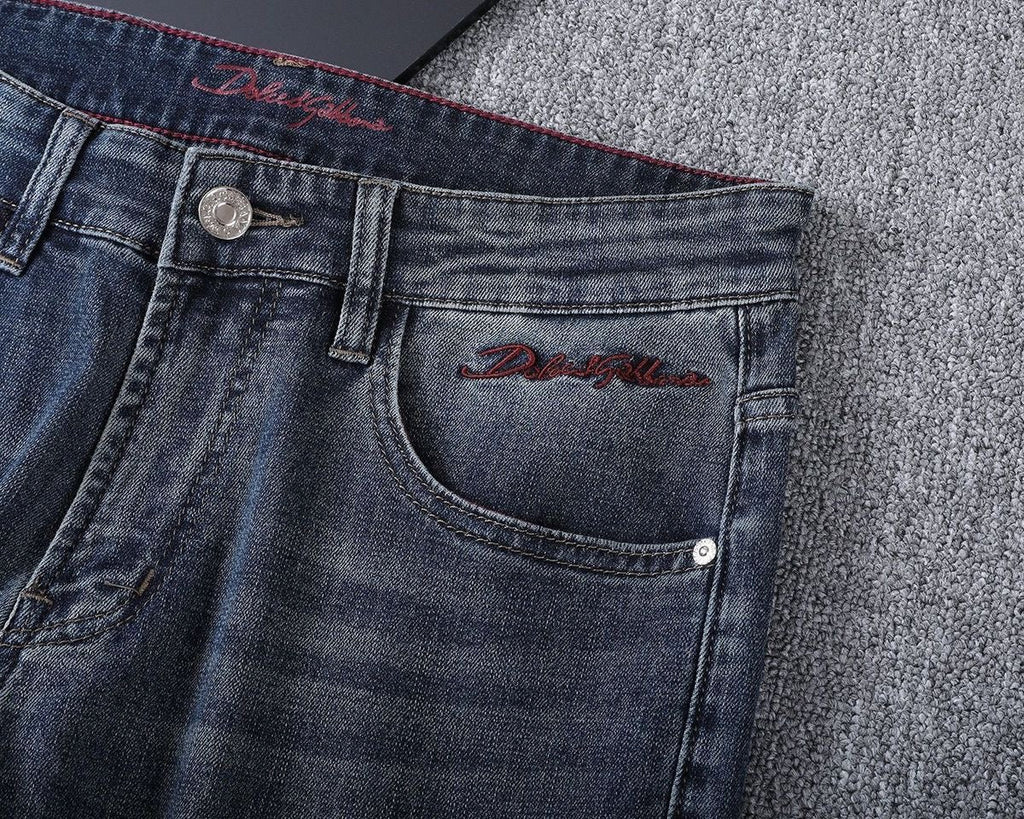 Dolce & Gabbana DG VIBE3 Embroidered Logo Slim Fit Jeans