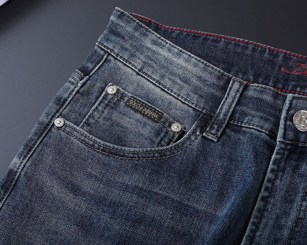 Dolce & Gabbana DG VIBE3 Embroidered Logo Slim Fit Jeans