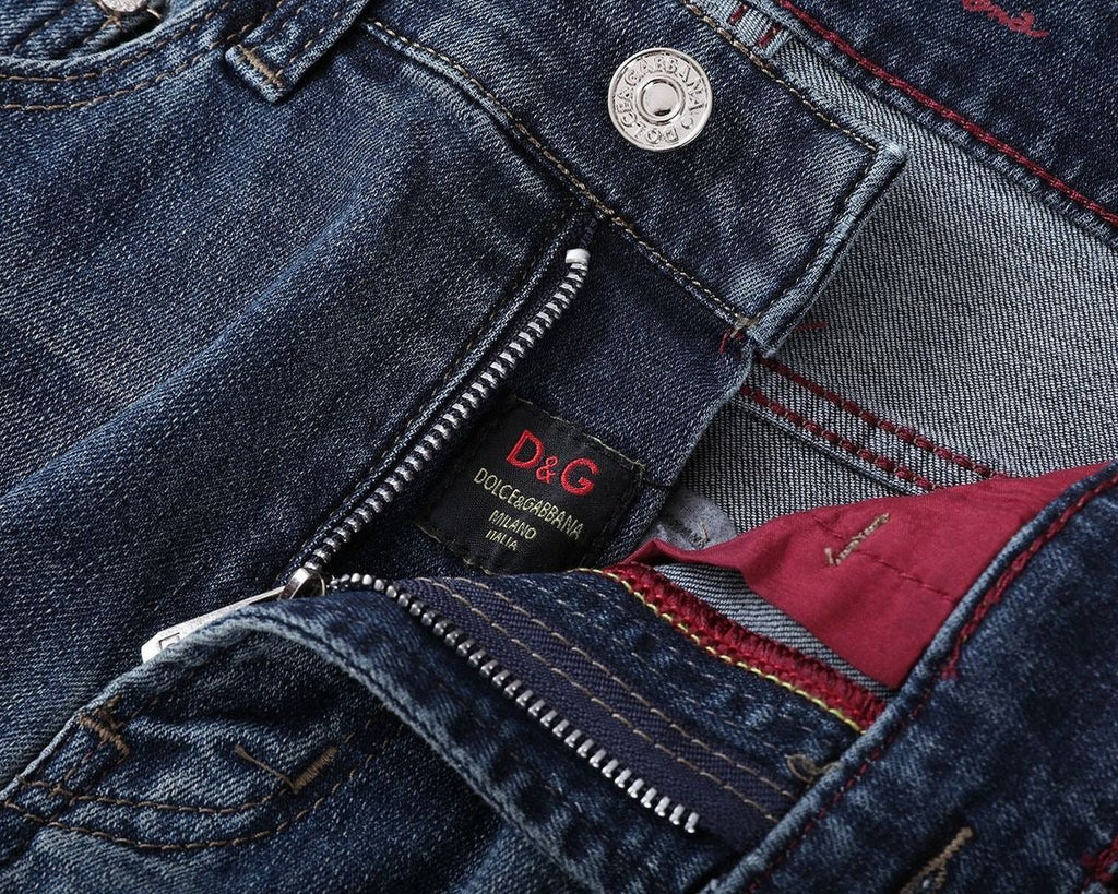 Dolce & Gabbana DG VIBE3 Embroidered Logo Slim Fit Jeans
